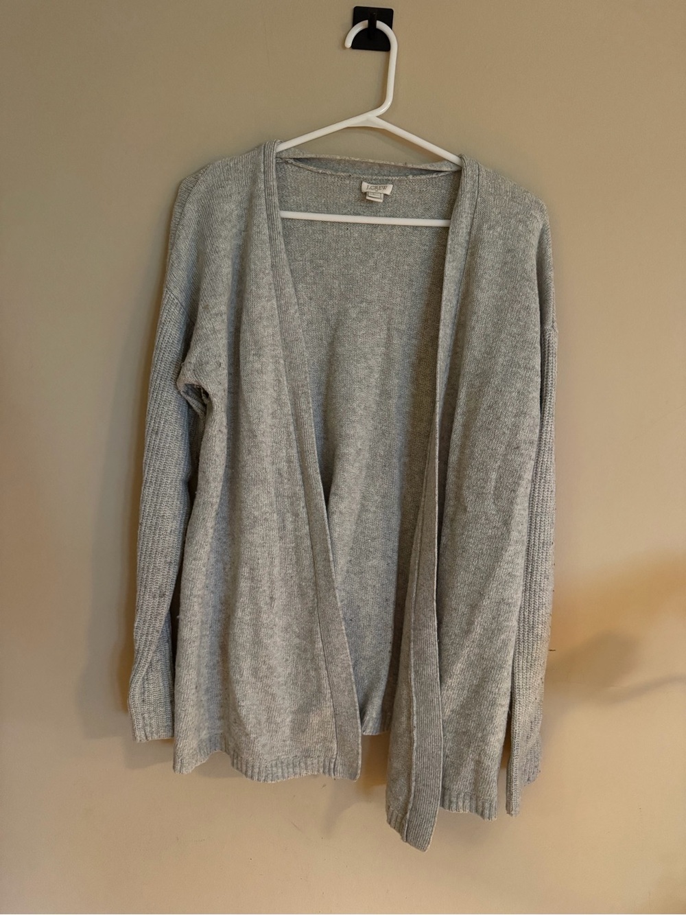 J. Crew Light Gray Open-Front Women's Cardigan